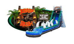 25ft Jurassic Rush w/ Slip-n-Slide & Pool (S22/22.5)